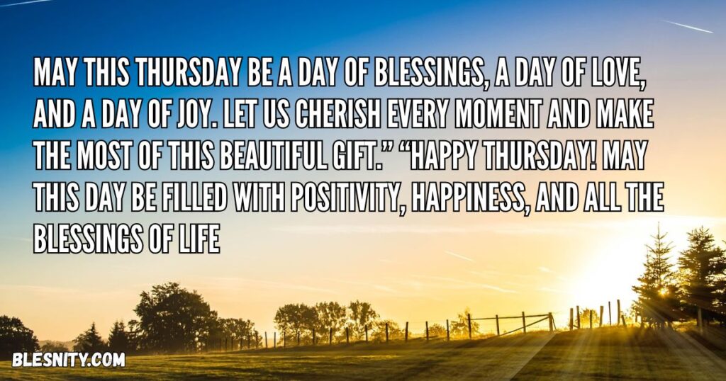 Good Morning Thursday Blessings